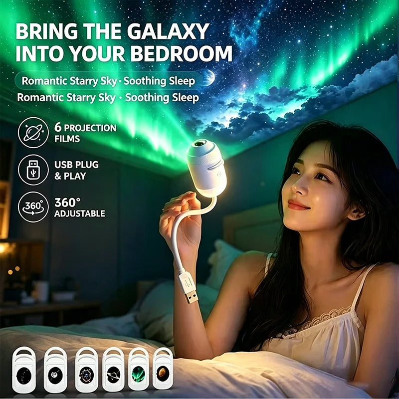 USB Starry Sky Projector Night Light 360°