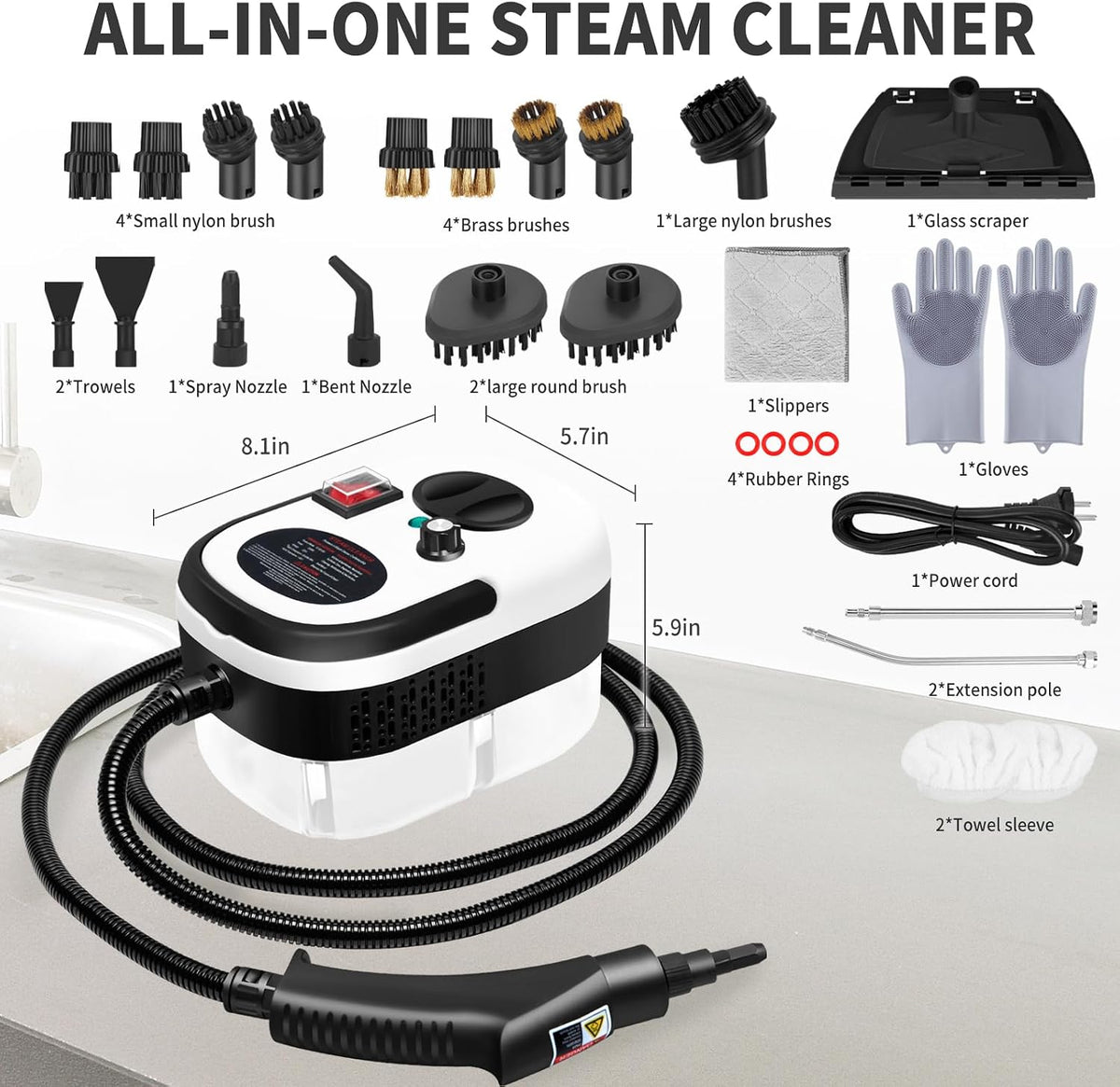 Portable High Pressure Steam Cleaner for Deep Cleaning