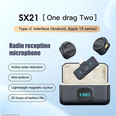 Wireless Lavalier Microphone | Dual Mic | Noise Reduction