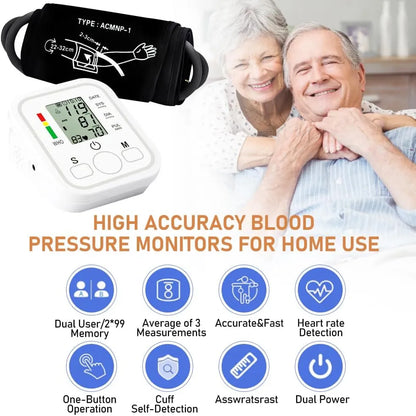 Upper Arm Blood Pressure Monitor | Digital Voice Function