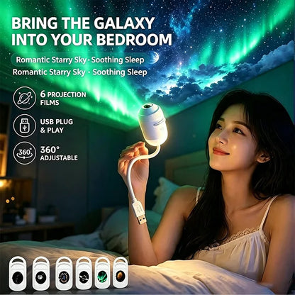 USB Starry Sky Projector Night Light 360°