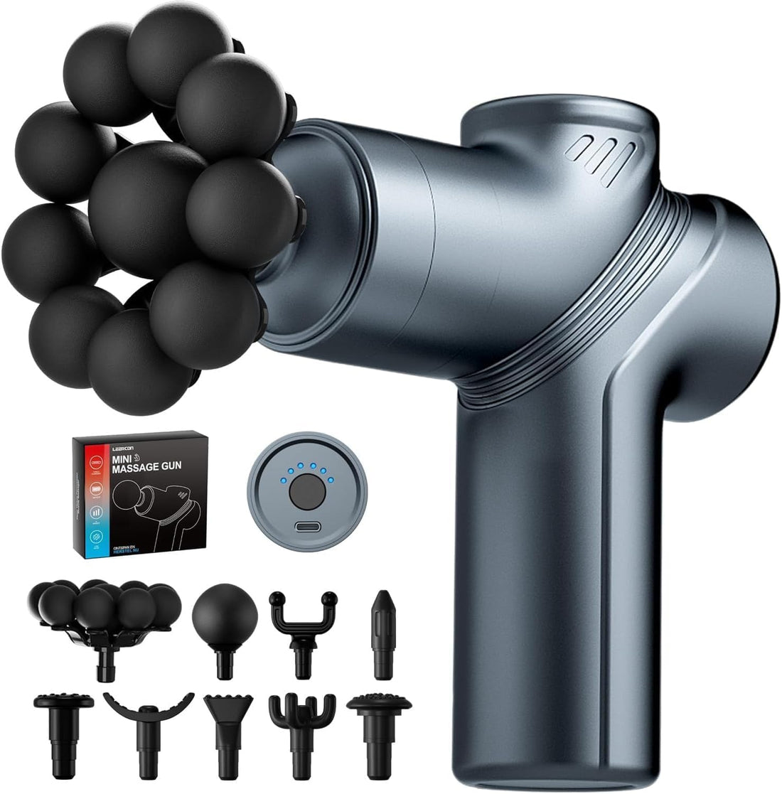 Professional Mini Massage Gun | Deep Tissue | 10 Heads