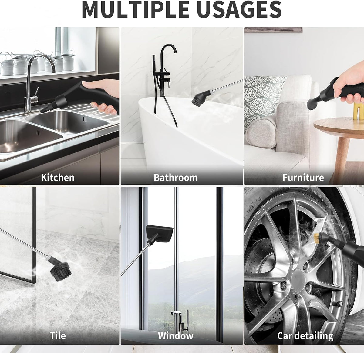 Portable High Pressure Steam Cleaner for Deep Cleaning