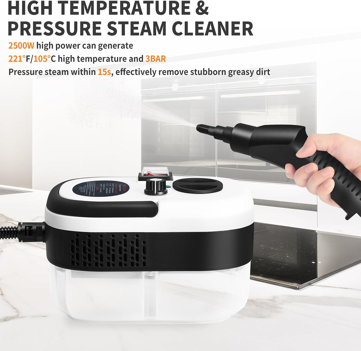 Portable High Pressure Steam Cleaner for Deep Cleaning