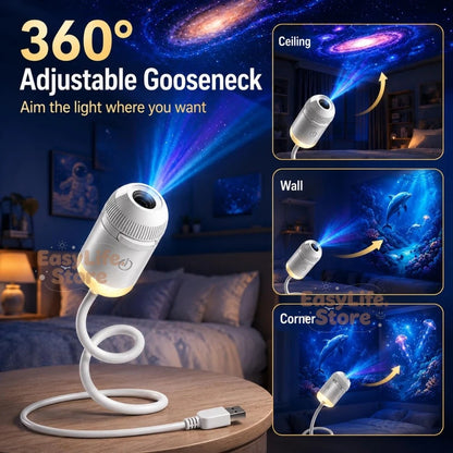 USB Starry Sky Projector Night Light 360°