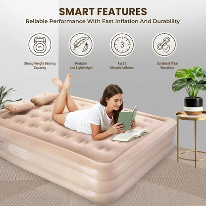 Inflatable Air Mattress with Built In Electric Pump