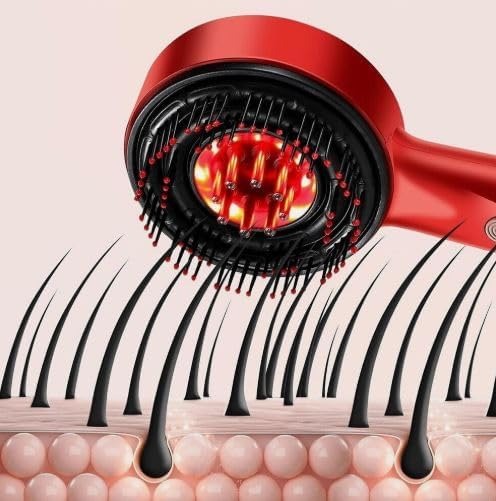 LED Hair Growth Therapy Scalp Massage Brush