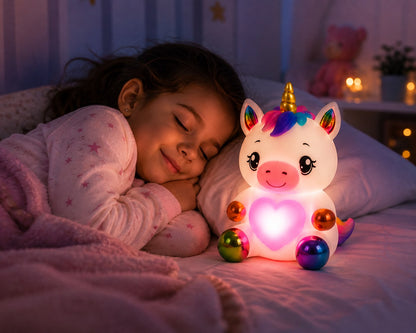 Unicorn Night Light Plush Toy for Kids