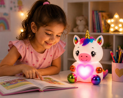Unicorn Night Light Plush Toy for Kids