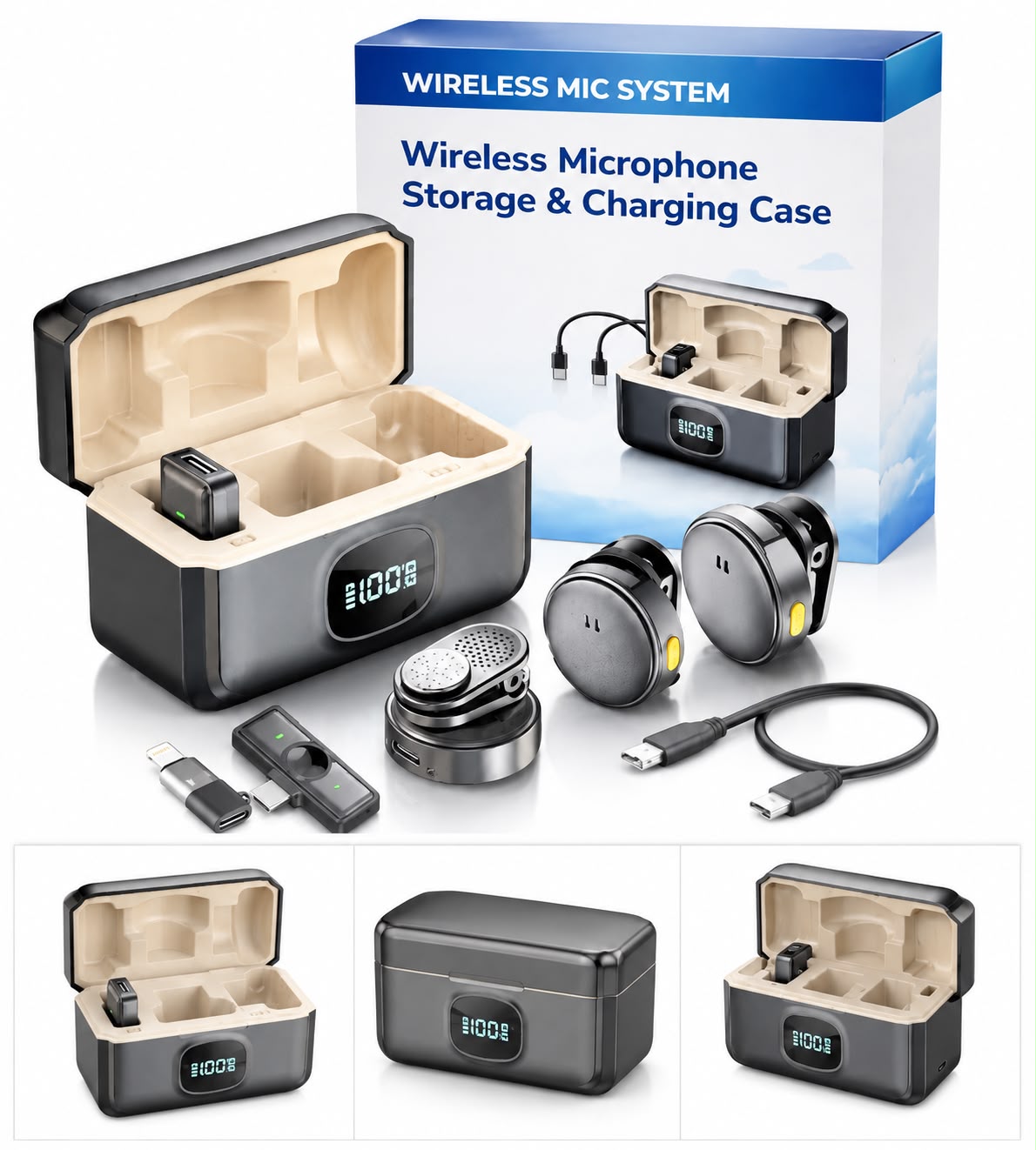 Wireless Lavalier Microphone | Dual Mic | Noise Reduction