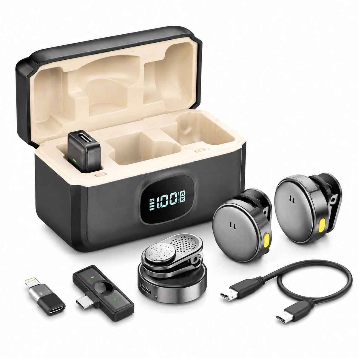 Wireless Lavalier Microphone | Dual Mic | Noise Reduction