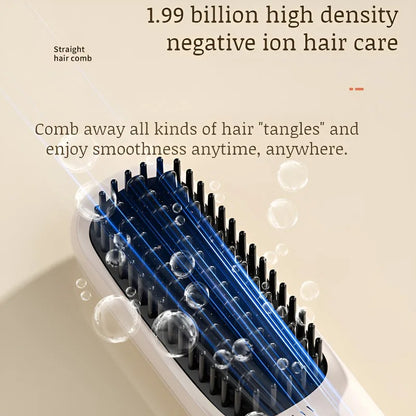 Portable Cordless Hair Straightener Brush