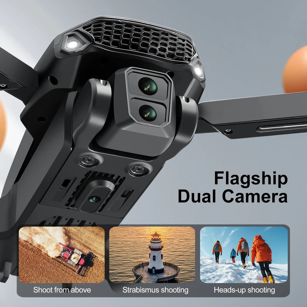 4K Professional HD Dual Camera With LED Remote